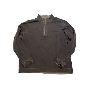 Tommy Bahama Pullover Sweatshirt Mens Size XXL Black‎ &Grey 1/4 Zip      
Casual